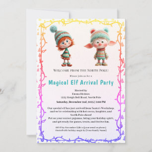 Invitation Fête de Bienvenue de l'Elf Célébration d'Arrivée