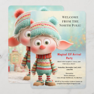 Invitation Fête de Bienvenue de l'Elf Célébration d'Arrivée