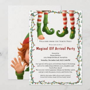 Invitation Fête de Bienvenue de l'Elf Célébration d'Arrivée