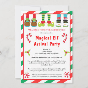 Invitation Fête de Bienvenue de l'Elf Célébration d'Arrivée