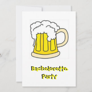 Invitation Fête de bière pour future mariée