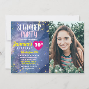 Invitation Fête de bois Anniversaire Tie Dye Fun Photo