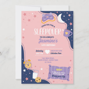 Invitation Fête de bois d'oeuvre Anniversaire Dormir Mignonne