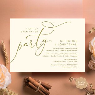 Invitation Fête de bonheur éternel, dîner romantique dansant