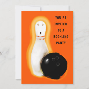 Invitation Fête de bowling Halloween