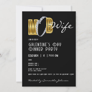 Invitation Fête de brunch de Mob Wife & Cocktail Galentines