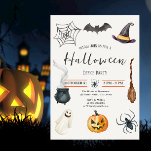 Invitation Fête de bureau annuelle drôle d'Halloween
