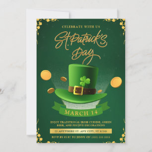 Invitation Fête de célébration de la Saint-Patrick Verte & Do
