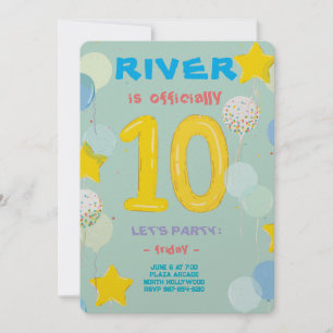 Invitation Fête de célébration des doubles chiffres