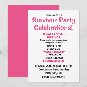 Invitation Fête de célébration pour les survivantes du cancer