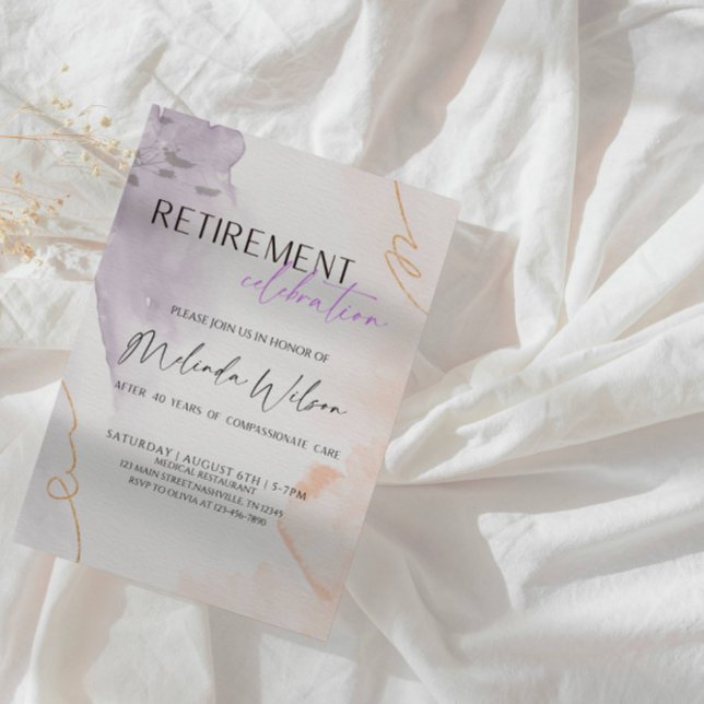 Invitation Fête de Célébration pour une Infirmière Retraitée  (Créateur téléchargé)