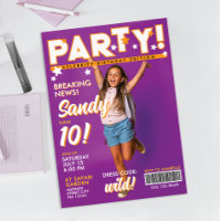Fête de célébrité de 12 ans de fille rose colorée