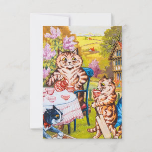 Invitation Fête de chats dans le jardin