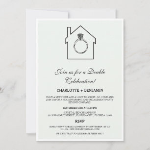 Invitation Fête de Chauffage et de Fiançailles Maison Verte S