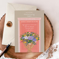 Fête de chauffe-maison à portes roses illustrée