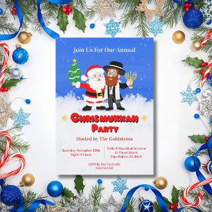Invitation Fête de Chrismukkah : le Père Noël rencontre la fê