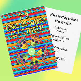 Invitation Fête de Cinco de Mayo personnalisée Lemon Lime