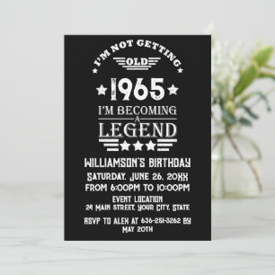 Invitation Fête de cocktail d'anniversaire vintage personnali