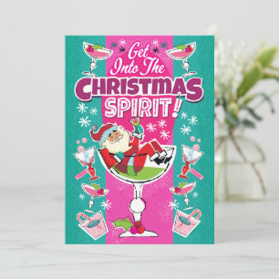 Invitation Fête de cocktail dans l'esprit de Noël