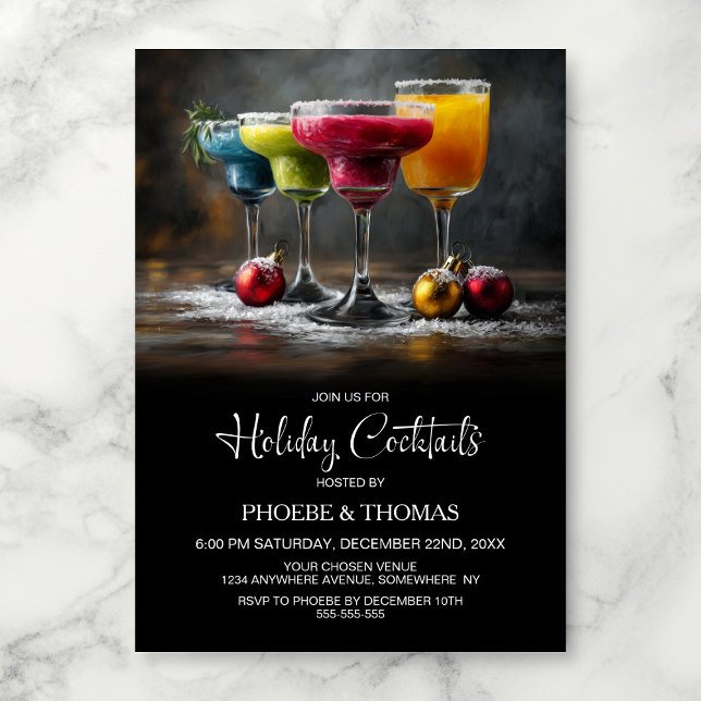 Invitation Fête de Cocktail de Fêtes (Créateur téléchargé)