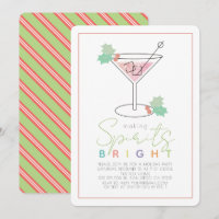 Fête de Cocktail de Noël avec des esprits brillant