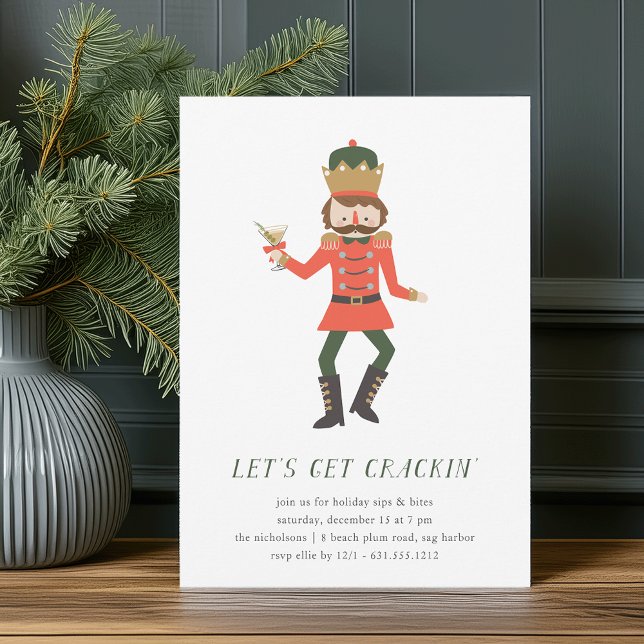 Invitation Fête de cocktail des Fêtes de Casse-Noisette (Créateur téléchargé)