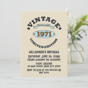 Invitation Fête de cocktail personnalisée pour 55e anniversai