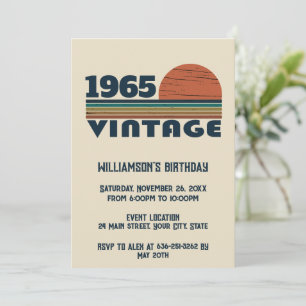 Invitation Fête de cocktail personnalisée pour 60e anniversai