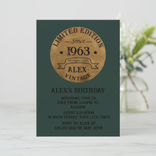 Invitation Fête de cocktail personnalisée pour 60e anniversai