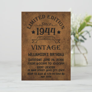 Invitation Fête de cocktail personnalisée pour 80 ans