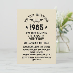 Invitation Fête de cocktail personnalisée pour les 40 ans vin