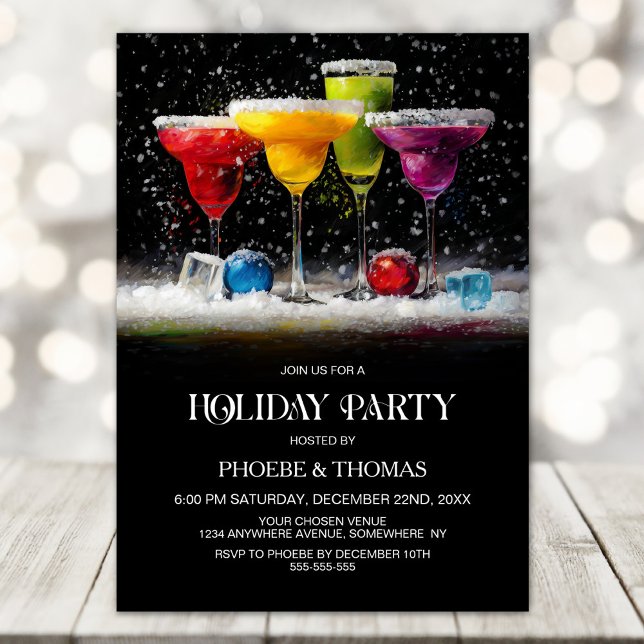 Invitation Fête de cocktails de Noël (Créateur téléchargé)