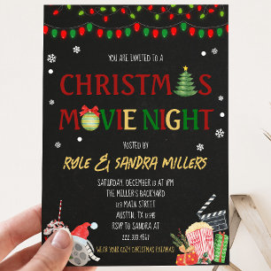 Invitation Fête de cocktails de Noël
