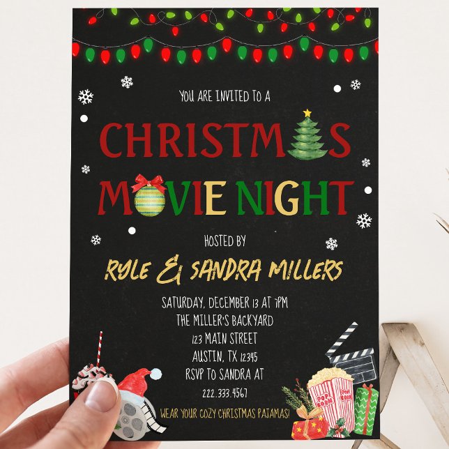 Invitation Fête de cocktails de Noël (Créateur téléchargé)