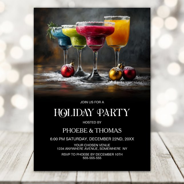 Invitation Fête de cocktails de vacances (Créateur téléchargé)