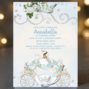 Invitation Fête de conte de fées Carrosse de Cendrillon