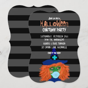 Invitation Fête de costume adulte Halloween moderne