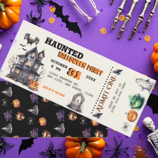Invitation Fête de costume d'Halloween (Créateur téléchargé)