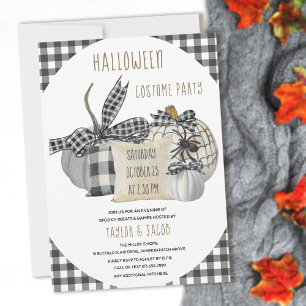 Invitation Fête de costume d'Halloween Citrouilles de Ferme R