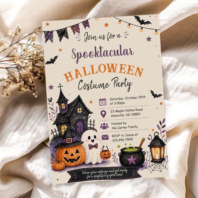 Invitation Fête de costume effrayante Halloween (Créateur téléchargé)