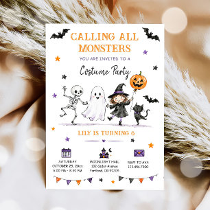 Invitation Fête de costume effrayante Halloween