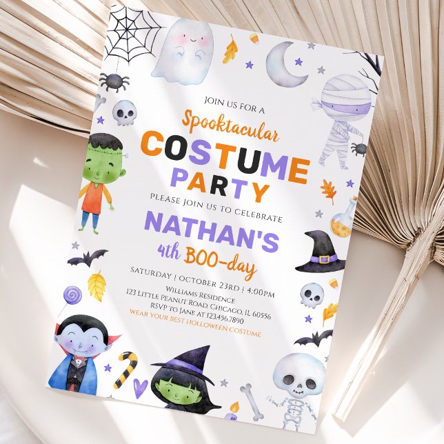 Invitation Fête de costume effrayante pour Halloween (Créateur téléchargé)