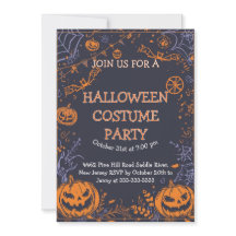Fête de costumes d'Halloween effrayante avec citro