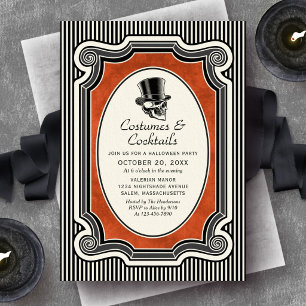 Invitation Fête de costumes et cocktails Halloween