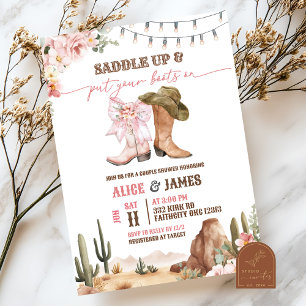 Invitation Fête de couple Desert Boots