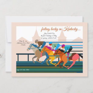 Invitation Fête de courses de chevaux de Derby