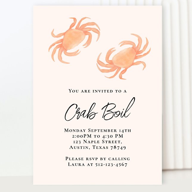 Invitation Fête de crabe ébullition (Créateur téléchargé)