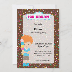 Invitation Fête de crème glacée