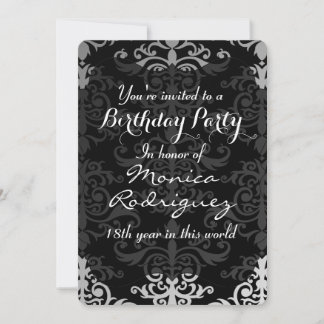 Invitation Fête de damas chic