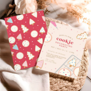 Invitation Fête de décoration de biscuits de Noël